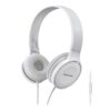 Panasonic On Ear Stereo Headphones RP-HF100M-W with Integrated Mic and Controller, Travel-Fold Design, Matte Finish, White One size 26 71xY2Q4c oL