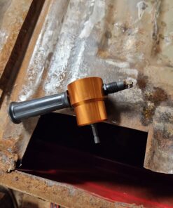 REXBETI Double Headed Sheet Metal Nibbler, Drill Attachment Metal Cutter with Extra Punch and Die, 1 Cutting Hole Accessory and 1 Step Drill Bit, Perfect for Straight Curve and Circle Cutting (Gold) 33 71xY5mYU5mL