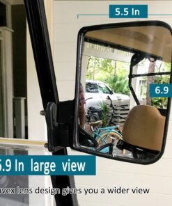 Moveland Universal Golf Cart Side View Mirrors Compatible with EzGo Club Car Yamaha & Tractor, Moveland RHOX Style Accessories 15 71xZM4zvUFL