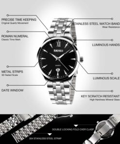 cofuo Mens Stainless Steel Analog Watch, Mens Luxury Wrist Dress Waterproof Watches, Quartz Classic Work Business Casual Watch with Roman Numeral Black 26 71xZUdWnNLL
