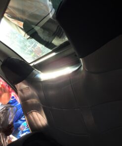 OxGord Car Seat Cover - Poly Cloth Solid Black with Front Low Bucket and 50-50 or 60-40 Rear Split Bench - Universal Fit for Cars, Truck, SUV, Van 52 71xaG3rbDlL