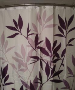 InterDesign Shower Curtain, Leaves, Purple 32 71xan25ewXL