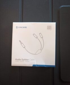 Syncwire Headphone Splitter, Nylon-Braided Extension Cable Audio Stereo Y Splitter (Hi-Fi Sound), 3.5mm Male To 2 Ports 3.5mm Female Headset Splitter for Phone, PS4, Switch, Tablets & More Black 36 71xdKGsEuUL 2