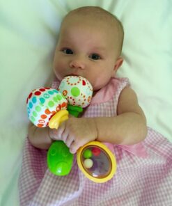 Fisher-Price Baby Toys Rattle ‘n Rock Maracas, Set of 2 Soft Musical Instruments for Infants 3+ Months, Green & Yellow Green/Yellow 36 71xfU27AWsL 2