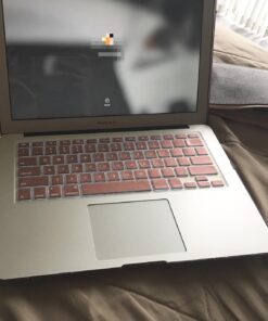 MOSISO Compatible with MacBook Air 13 inch Case (Models: A1369 & A1466, Older Version 2010-2017 Release), Protective Plastic Hard Shell Case & Keyboard Cover & Screen Protector, Rose Gold 48 71xhWSyk66L