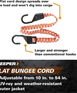 Keeper 06119 Adjustable Flat Bungee Cord, Multicolor 1 Count (Pack of 1) 18 71xi4AZbh3L