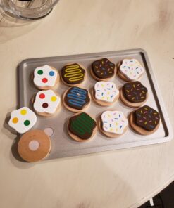 Melissa & Doug Slice and Bake Wooden Cookie Play Food Set - Pretend Cookies And Baking Sheet, Wooden Play Food Set, Toy Baking Set For Kids Ages 3+ 38 71xi94bLofL 4