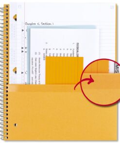 Five Star Spiral Notebooks + Study App, 3 Pack, 1 Subject, College Ruled Paper, Pockets, 100 Sheets, Home School Supplies for College Student or K-12, 11” x 8-1/2", Black, White & Red (73055) Black, White, Red 14 71xilyE2xDL