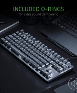 Razer BlackWidow Lite TKL Tenkeyless Mechanical Keyboard : Orange Key Switches - Tactile & Silent - White Individual Key Lighting - Compact Design - Detachable Cable - Classic Black Orange Switches - Tactile & Silent 32 71xiy7e2OwL