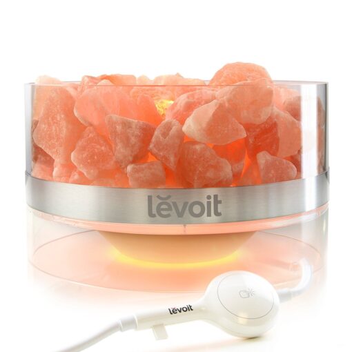 LEVOIT Aria Himalayan Salt Lamp, Pink Rock Large Crystal Natural Himilian Gift Night Light (ETL Certified) Touch Dimmer, 8.5lbs