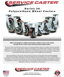 Service Caster Brand 6 Inch Heavy Duty Swivel Caster Wheel Polyurethane Wheel – 900lbs./Caster – Swivel Plate Caster with Roller Bearing 6" Wheel Swivel - No Brake - Maroon 11 71xkLfRLMIL