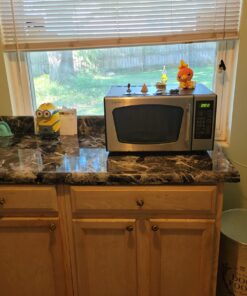 Very Berry Sticker Black Grey Granite Look Marble Effect Marble Stickers (61cm x 200, Marble Self Adhesive Sticky Back Plastic Countertop Black Vinyl Wrap 23.6" x 78" 33 71xl8khOrGL