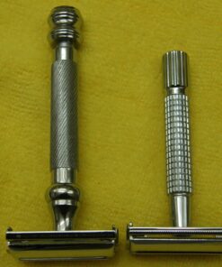 Parker Safety Razor, 99R Chrome Long Handle Heavyweight Butterfly Open Double Edge Safety Razor for Men, 5 Parker Premium Platinum Double Edge Razor Blades Included 59 71xlMzKU7xL