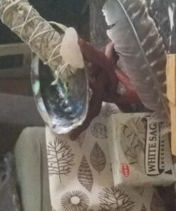 Smudge Kit Spiritual Set, Large Abalone Shell, Complete Sage Smudge Stick Kit, Palo Santo, White Sage Incense for Cleansing, Smudge Feather,Chakra Kit Bracelet, Charitable Positive Vibes Smudging Kit 55 71xloofNvKL