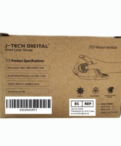 J-Tech Digital Scroll Endurance Wired Mouse Ergonomic Vertical USB Mouse with Adjustable Sensitivity (600/1000/1600 DPI), Removable Palm Rest & Thumb Buttons - Reduces Hand/Wrist Pain (Wired) 31 71xlyaR7z L 2