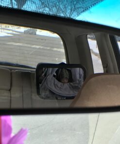 Shatterproof Baby Car Mirror, Fully View Infant in Rear Facing Car Seat - Newborn Safety, Crash Tested & Extra Wide, Crystal Clear, 100% Lifetime Satisfaction Guarantee, Easy Install by Cozy Greens 57 71xmSQkaIL