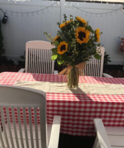 LinenTablecloth 60 x 102-Inch Rectangular Tablecloth Red & White Checker 37 71xnI 8bMjL