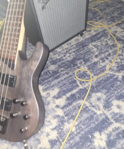 GLS Audio Instrument Cable - 1/4 Inch TS to 1/4 Inch Instrument Cable for Bass/Electric Guitar- Brown/Yellow Braided Tweed, 15ft 15 Ft. Straight Gold 37 71xnRsjajGL