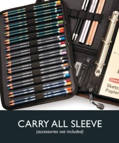 Derwent Carry-All A4 Folio, for Artist, Drawing Supplies Accessory, Stores 68 Pencils, Beige (2302619) Carry All 68 Capacity (Beige) 9 71xna281m5L