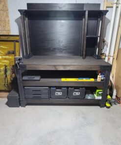 2x4basics 90164MI Custom Work Bench and Shelving Storage System, Black Work Bench with Shelf 95 71xoQ1rhbL