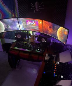 HUANUO Triple Monitor Mount for 17 to 32 inch Screens, 3 Monitor Desk Mount Stand with Gas Spring Adjustment Swivel Tilt Rotation with Clamp & Grommet Kit, Hold up to 17.6lbs, Black 38 71xonPaxDzL 2