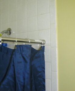 iDesign Astor Metal Tension, Adjustable Customizable Curtain Rod for Bathtub, Shower Stall, Closet, Doorway, 43-75", Brushed Stainless Steel,78570 43-75" Set of 1 36 71xovXFoQSL