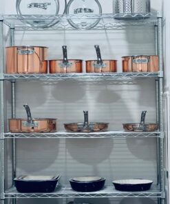 Amazon Basics 5-Shelf Medium Adjustable, Heavy Duty Storage Shelving Unit on 4'' Wheel Casters, Metal Organizer Wire Rack, Chrome, 30" L x 14" W x 64.8" H With Wheels 36 71xqUYeI5RL