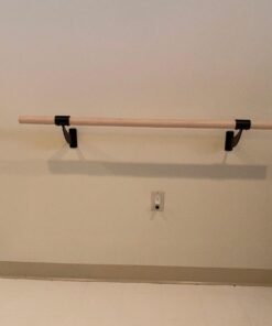 VITA Barre Wall-Mounted Single Ballet Barre, Classic WB15, Wood | Fixed Height, Made in USA, Home, Studio or Gym Exercise Equipment for Kids & Adults | Dance, Fitness, Pilates Black 4 Ft 24 71xuJYzcAwL
