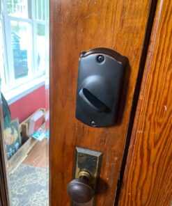 Schlage BE365 V CAM 716 Camelot Keypad Deadbolt, Electronic Keyless Entry Lock, Aged Bronze 45 71xvBFfklxL