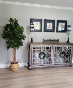 Nearly Natural 6ft Fiddle Leaf Fig Artificial Trees, 72in, Green 72 in 50 71xvNkBrYWL