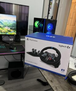 Logitech G29 Driving Force Racing Wheel and Floor Pedals, Real Force Feedback, Stainless Steel Paddle Shifters, Leather Steering Wheel Cover for PS5, PS4, PC, Mac - Black 34 71xvjXmrX9L