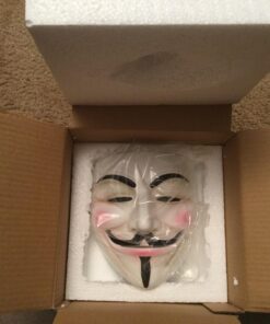NEVLANTII V for Vendetta Guy Fawkes Mask Quality Anonymous Mask Halloween Costume Hackers Mask Cosplay Party Mask One Size 59 71xxiYOGL