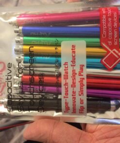 Sty-HD 9 pcs Rainbow of Colors Capacitive Stylus/Styli Touch Screen Cellphone Tablet Pen for iPhone 4 4s 3 3Gs iPod Touch iPad 2 Motorola Xoom, Samsung Galaxy, BlackBerry Playbook AMM0101US, Barnes and Noble Nook Color, Droid Bionic Fashionista 55 71xxzCyXaGL