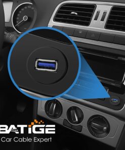 BATIGE Single Port USB 3.0 Male to Female AUX Car Mount Flush Cable Waterproof Extension for Car Truck Boat Motorcycle Dashboard Panel - 3ft 1 21 71xyA8CuLSL