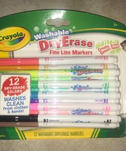 Crayola Washable Dry-Erase Fine Line Markers, 12 Classic Colors NonToxic Art Tools for Kids & Toddlers 3+ 28 71xyp8mg4mL