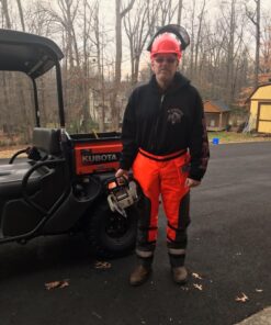 Husqvarna Technical Apron Wrap Chainsaw Chaps 36- to 38-Inch, Chainsaw Safety Equipment with 5 Layers, Adjustable Belt and Gear Pocket, Orange 36-38 In. Orange/Gray Tech. 47 71xzRd0PZyL