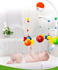 Fisca Baby Musical Crib Mobile, Infant Bed Decoration Toy Hanging Rotating Bell with Melodies Dual Purpose (Mobile & Bath Toy) 23 71xzs0cINUL 1