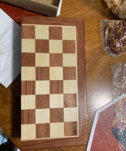 Agirlgle Retro Metal Chess Set with Folding Wooden Chess Board and Classic Handmade Standard Pieces Metal Chess Set for Kids Adult 49 71y IWRbb1L
