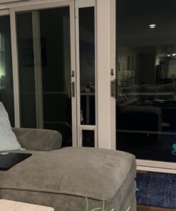 Ideal Pet Products Aluminum Pet Patio Door, Adjustable Height 77-5/8" to 80-3/8", 7" x 11-1/4" Flap Size, White 21 71y MPM76XL