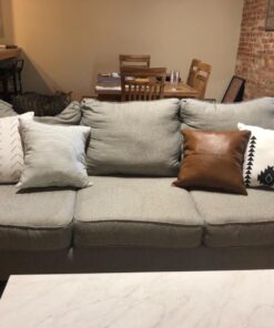 Woven Nook - Modern & Luxurious 18" x 18" Decorative Leather Throw Pillow Covers - Durable Quality & Machine Washable - 100% Polyester Faux Leather - Amaro Design - 4 Pack 18 x 18-Inch Amaro - Black, White, Tan, Grey, Brown, Neutral 33 71y036Mp0GL