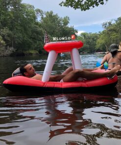 Swimline Fireboat Squirter Inflatable Pool Toy Red/White, 60 X 33 X 32" Fireboat Pool Squirter (Red) 14 71y1LjRXrL