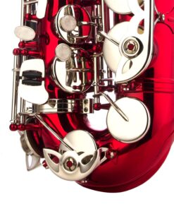 Glory Red/Silver keys E Flat Alto Saxophone with 11reeds,8 Pads cushions,case,carekit 16 71y1bVfMgML