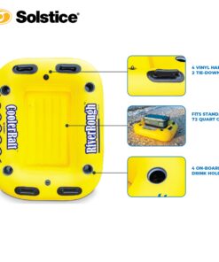 Alternative view of SOLSTICE Super Chill Inflatable River Raft Float Tube Series 1-6 Person With Cupholders Cooler Mesh Bottom Backrest Grab Handles Tie On Rope For River Lake Ocean Pool Floating Snow Heavy Duty Material Floating Cooler Raft