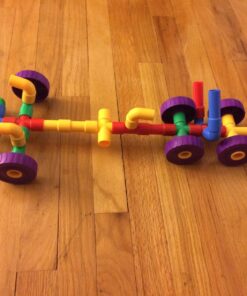 Skoolzy STEM Learning Pipe Tube 29 Piece Toys_and_Games Set, Educational Construction Building Blocks for ADHD & Autism for Baby, Kid Includes Wheels Pipes Joints and eBook 42 71y2T7leX5L