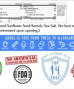 Lightly Sea Salted Sunflower Seed Kernels by Gerbs - 2 LBS - Top 11 Food Allergen Free & Non GMO - Premium Dry Roasted Seeds – COG USA Light Sea Salt 2 Pound (Pack of 1) 18 71y2TEOeZWL