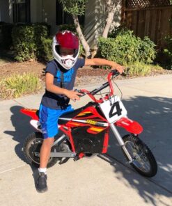 Razor MX500 Dirt Rocket Adult & Teen Ride On High-Torque Electric Motocross Motorcycle Dirt Bike, Speeds up to 15 MPH, Ages 14 and Up, Red 10-12" 23 71y2mR6xLWL