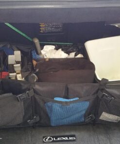 Tuff Viking Convertible Large 3 Compartment SUV Trunk Organizer | Grocery Organizer w Tie Down Straps and Insulated Leakproof Cooler Bag for Cars, Trucks and SUVs. PATENTED (4-in-1 w/Cooler, Black) 3-in-1 w/ Cooler bag 31 71y3Y4iYj3L