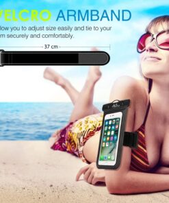 MoKo Waterproof Phone Pouch Holder, Cellphone Case Dry Bag with Lanyard Armband Compatible with iPhone 14 13 12 11 Pro Max, Samsung S21/S20/S10, Black 29 71y5fhgqB6L