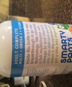 SmartyPants Multivitamin for Men, Organic Gummies: Probiotics, CoQ10, Methylfolate, Omega 3 (ALA), Vitamin D3, C, Vitamin B12, B6, Vitamin A, K & Zinc for Immune Support, 120 Gummies (30 Day Supply) Adult Formula 51 71y5h1NBUfL