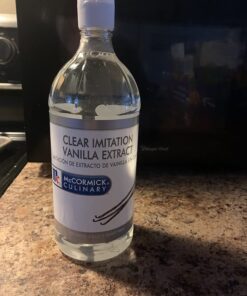 McCormick Culinary Clear Imitation Vanilla Extract, 32 fl oz - One 32 Fluid Ounce Bottle of Clear Vanilla Flavoring for Baking, Perfect in Baked Goods, Frostings, Custards and Desserts 32 Fl Oz (Pack of 1) 27 71y6JNR0SyL